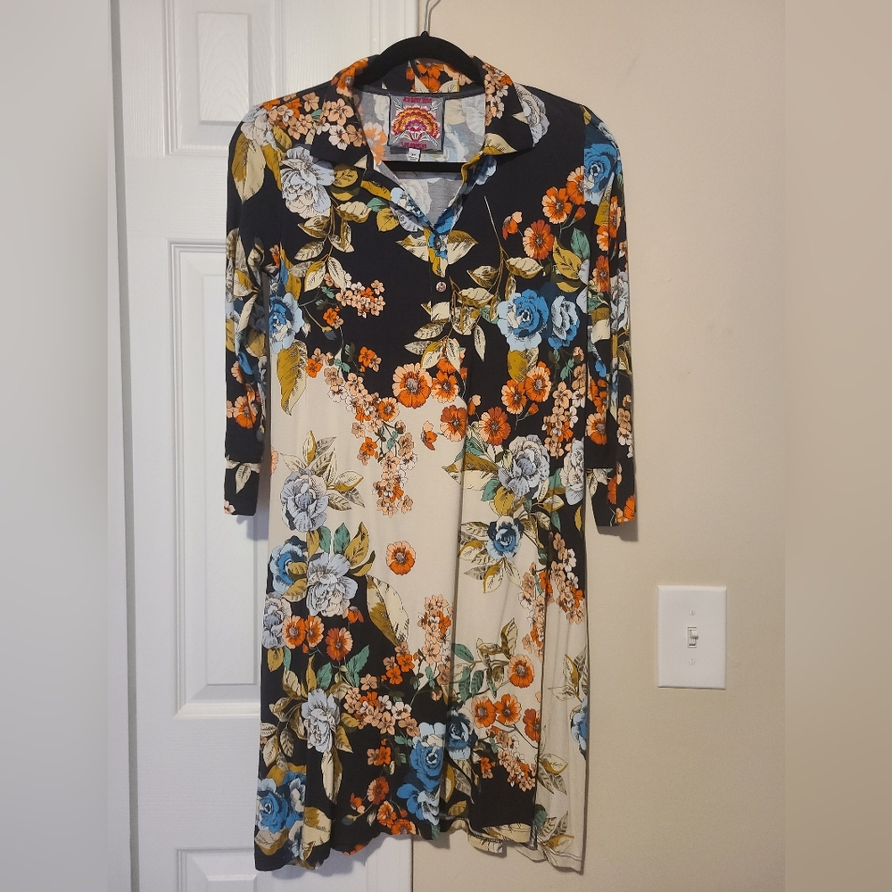 Johnny Was Multicolor Floral Dress XS